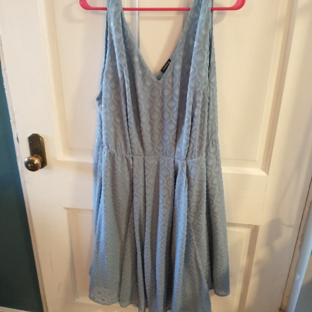 Baby blue Torrid textured dress